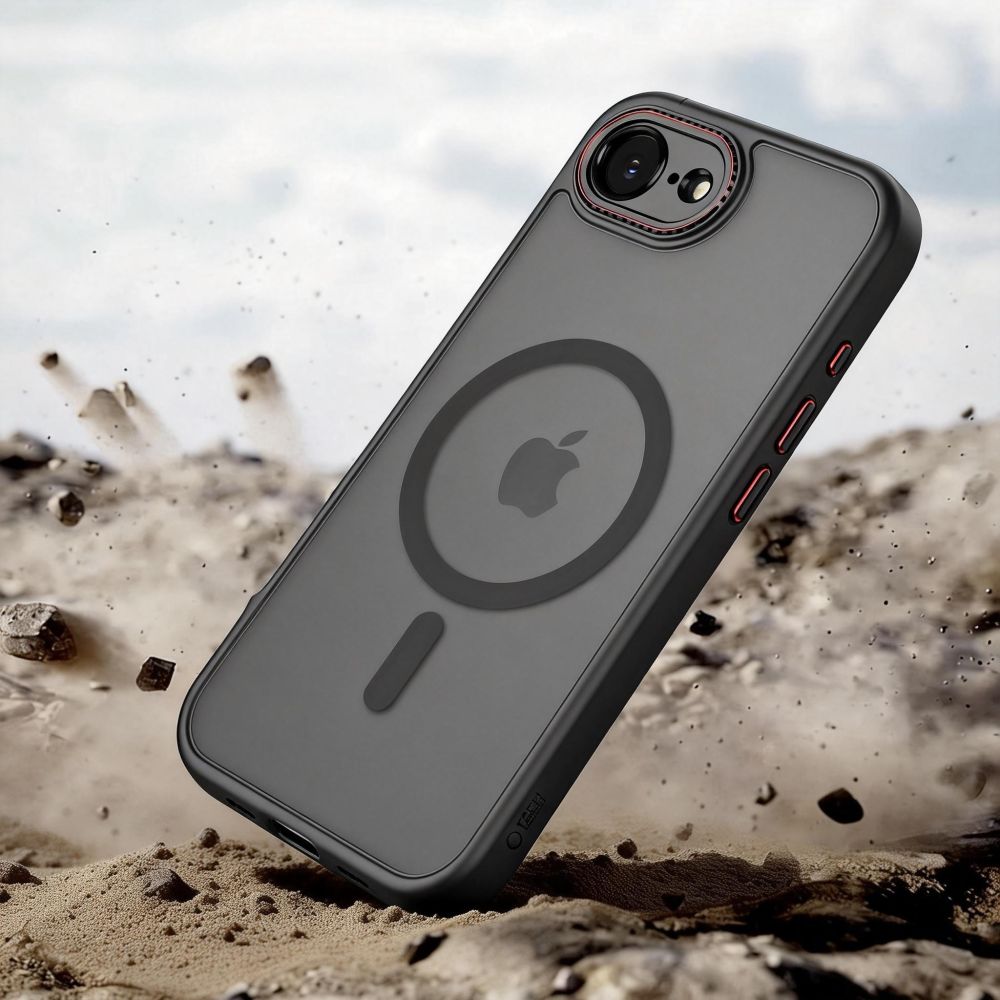 Tech-Protect MagCam dėklas, skirtas iPhone 16e / 17e – permatomas -- iPhone 16e / iPhone 17e