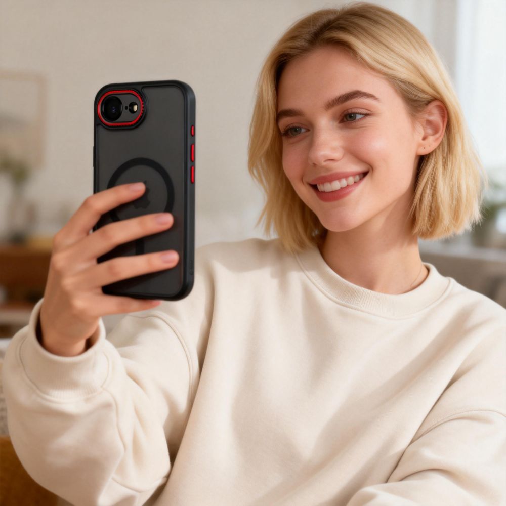 Tech-Protect MagCam dėklas, skirtas iPhone 16e / 17e – permatomas -- iPhone 16e / iPhone 17e