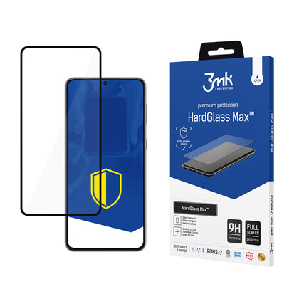 Sustiprintas viso ekrano grūdintas stiklas 3mk HardGlass Max Juodas, skirtas Samsung Galaxy S21+ 5G -- Samsung Galaxy S21