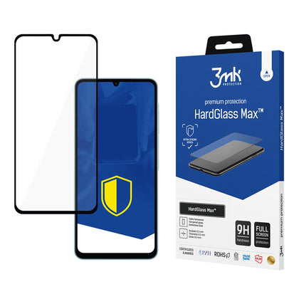 Sustiprintas viso ekrano grūdintas stiklas 3mk HardGlass Max Juodas, skirtas Samsung Galaxy A06 -- Samsung Galaxy A06