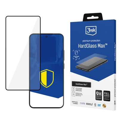 Sustiprintas viso ekrano grūdintas stiklas 3mk HardGlass Max Juodas, skirtas Xiaomi 15 -- Xiaomi 15