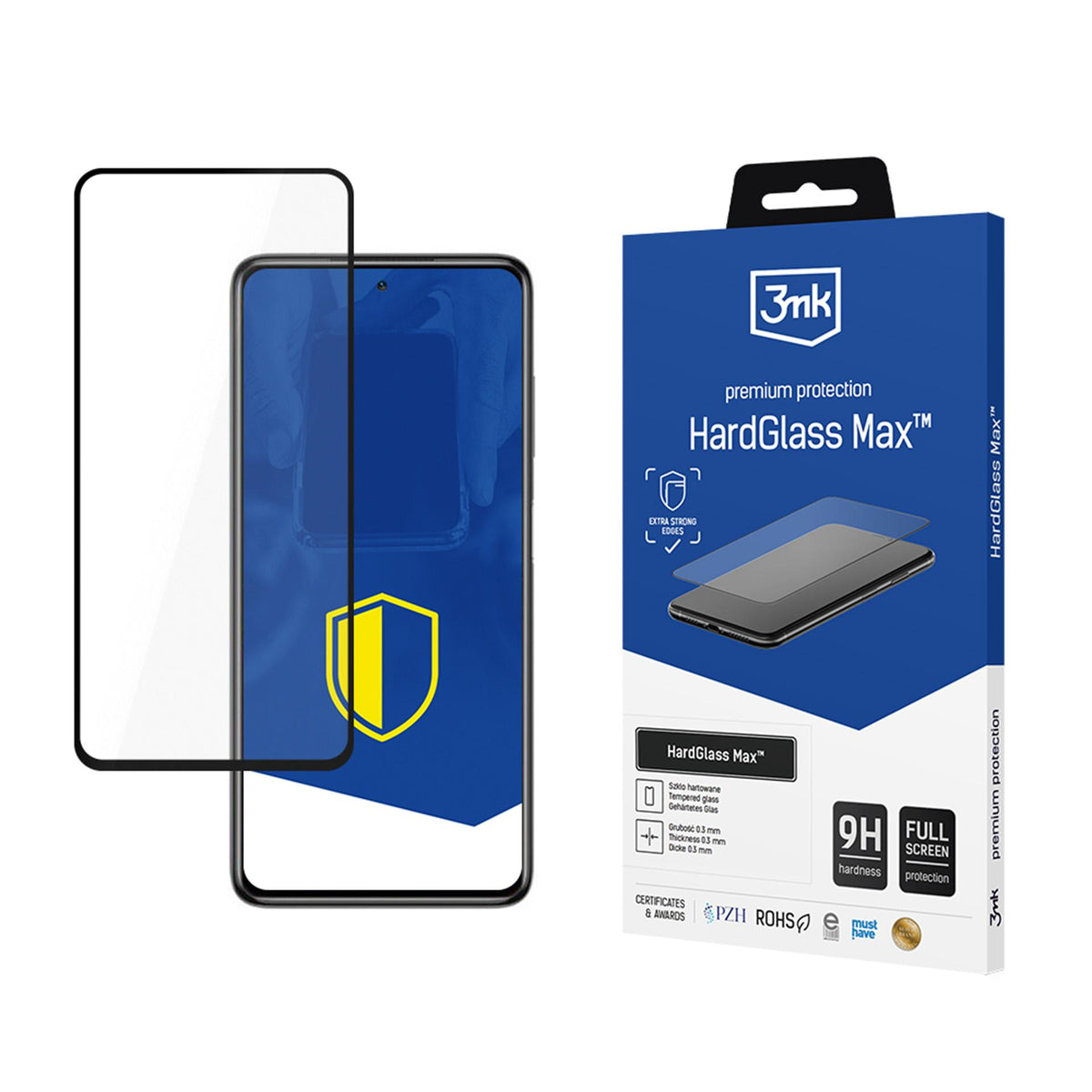 Sustiprintas viso ekrano grūdintas stiklas 3mk HardGlass Max Juodas, skirtas Xiaomi Poco X3 -- Poco X3