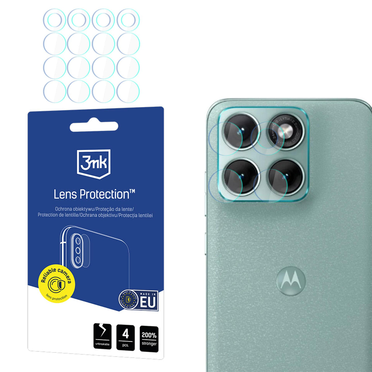 3mk Lens Protection™ Hybrid Camera Lens Glass, skirtas Motorola Edge 70 Fusion -- Motorola Edge 70 Fusion