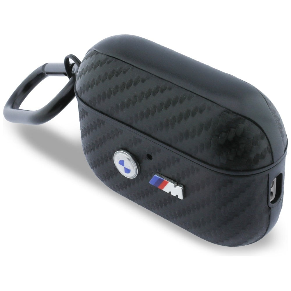 BMW Carbon Metal Lo__X3__o dėklas, skirtas AirPods Pro 3 - Black