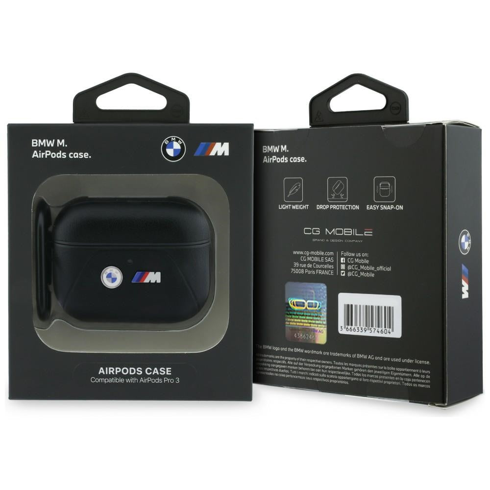 BMW išlenktos linijos dėklas, skirtas AirPods Pro 3 - Black