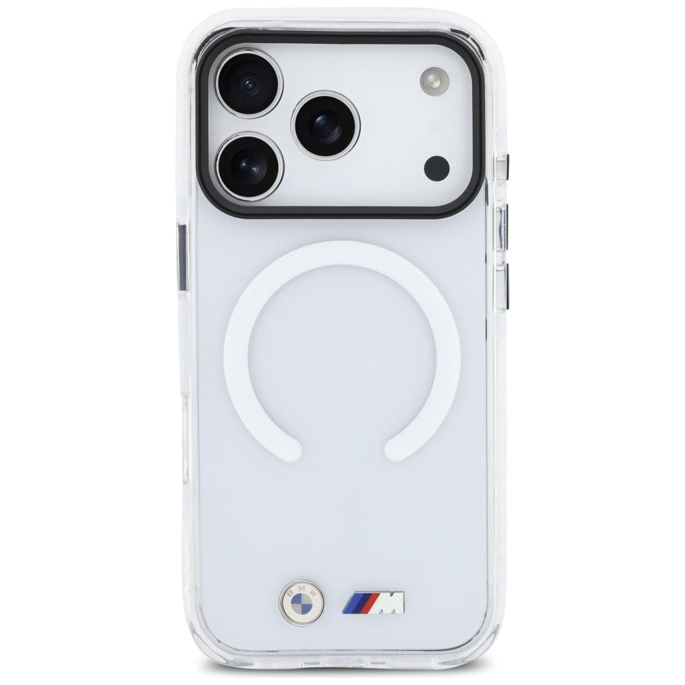 BMW M IML smūgiams atsparus metalinis Logos MagSafe Dėklas, skirtas iPhone 17 Pro - Clear