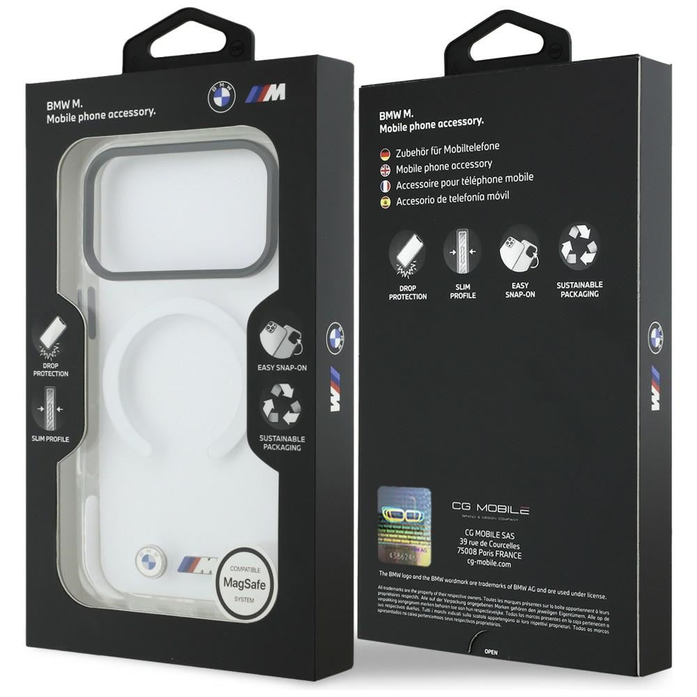 BMW M IML smūgiams atsparus metalinis Logos MagSafe Dėklas, skirtas iPhone 17 Pro - Clear