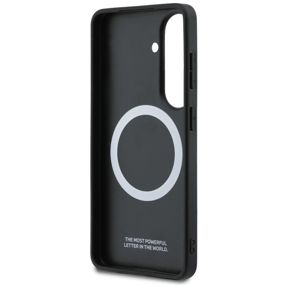 BMW Perforated Stripe Logo MagSafe dėklas Samsung Galaxy S26 - Mėlynas -- Samsung Galaxy S26