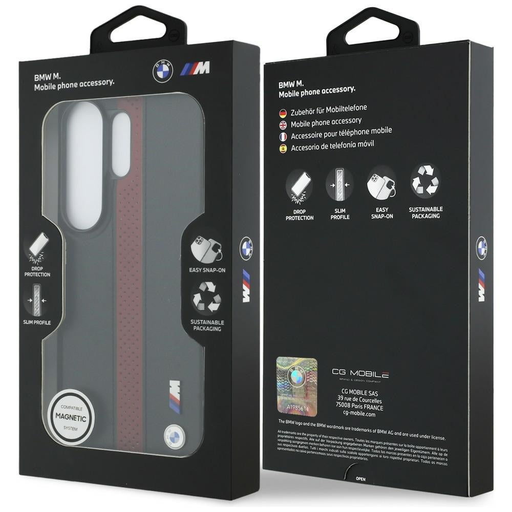 BMW Perforuota juostelė Logo MagSafe Dėklas, skirtas Samsung Galaxy S26 Ultra - Red