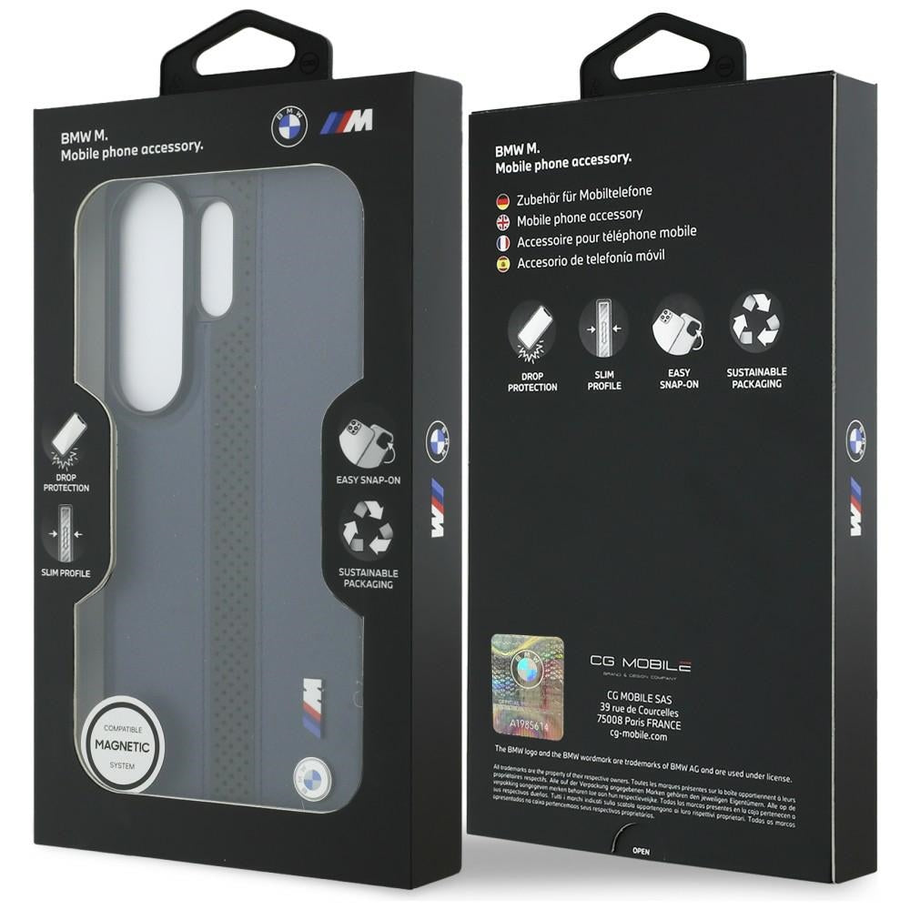 BMW Perforuota juostelė Logo MagSafe Dėklas, skirtas Samsung Galaxy S26 Ultra - Navy Blue
