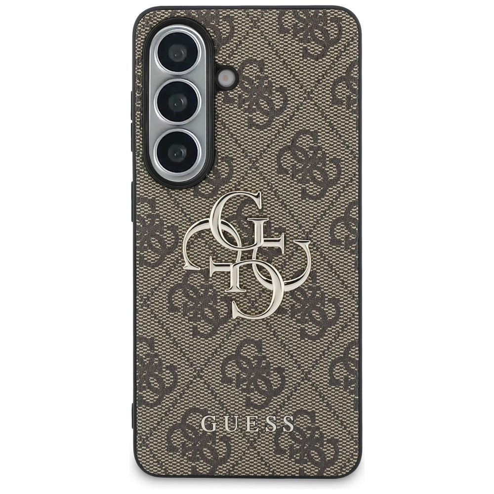 Guess 4G Big Metalinis Logo dėklas, skirtas Samsung Galaxy S26 - Brown