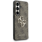 Guess 4G Big Metalinis Logo dėklas, skirtas Samsung Galaxy S26 - Brown