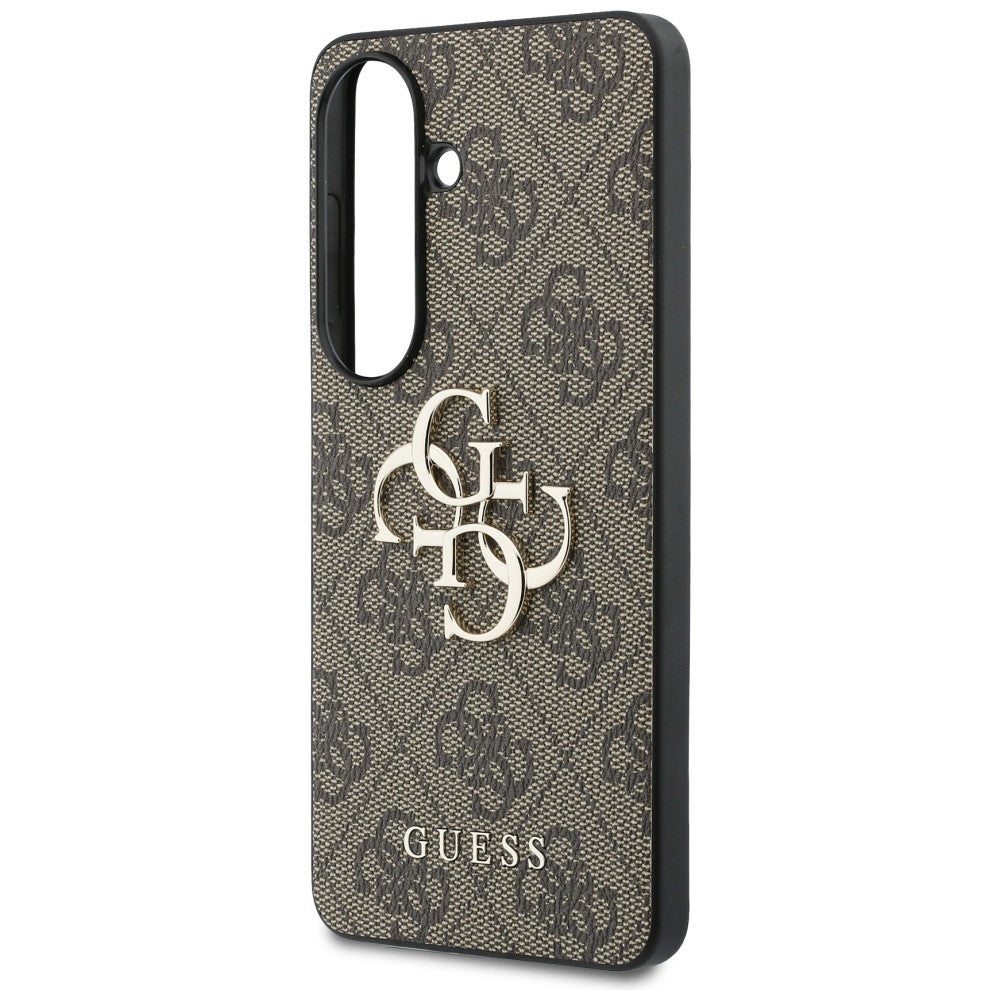 Guess 4G Big Metalinis Logo dėklas, skirtas Samsung Galaxy S26 - Brown