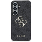 Guess 4G Big Metal Logo dėklas Samsung Galaxy S26 - Juodas -- Samsung Galaxy S26