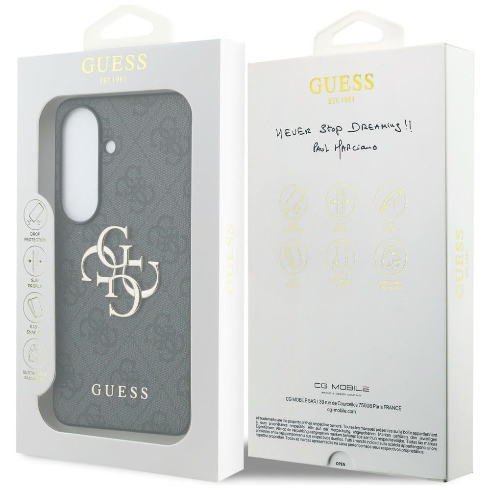 Guess 4G Big Metal Logo dėklas Samsung Galaxy S26 - Juodas -- Samsung Galaxy S26