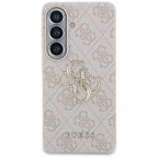 Guess 4G Big Metal Logo dėklas Samsung Galaxy S26 - Rožinis -- Samsung Galaxy S26