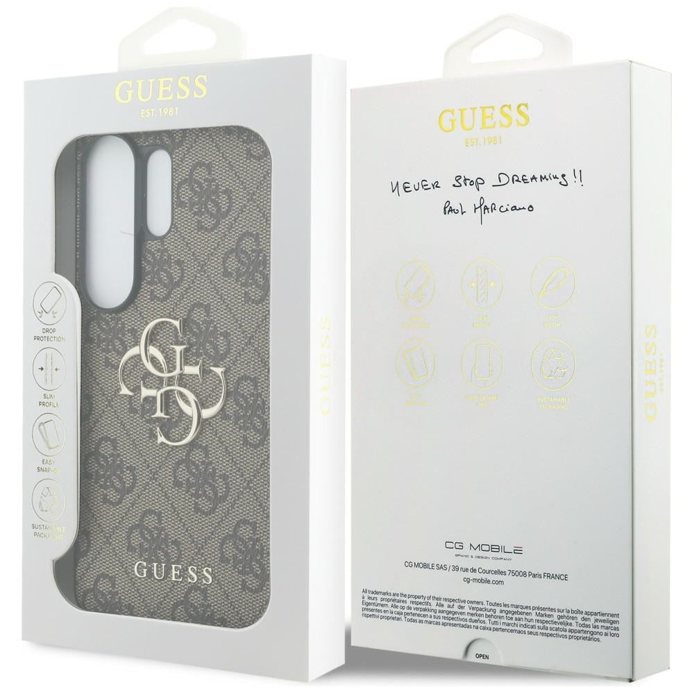Guess 4G Big Metal Logo dėklas skirtas Samsung Galaxy S26 Ultra - Ruda -- Samsung Galaxy S26 Ultra