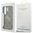 Guess 4G Big Metal Logo dėklas skirtas Samsung Galaxy S26 Ultra - Ruda -- Samsung Galaxy S26 Ultra
