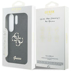 Guess Fiksuotas Glitter Big 4G Metalinis Logo dėklas, skirtas Samsung Galaxy S26 Ultra - black