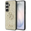 Guess Fiksuotas Glitter Big 4G Metalinis Logo dėklas, skirtas Samsung Galaxy S26 - gold