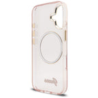Guess IML Script Metal MagSafe Dėklas, skirtas iPhone 17 - Pink