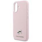 Karl Lagerfeld Karl & Choupette galvos kaiščiai Saffiano MagSafe Dėklas, skirtas iPhone 17 - Pink