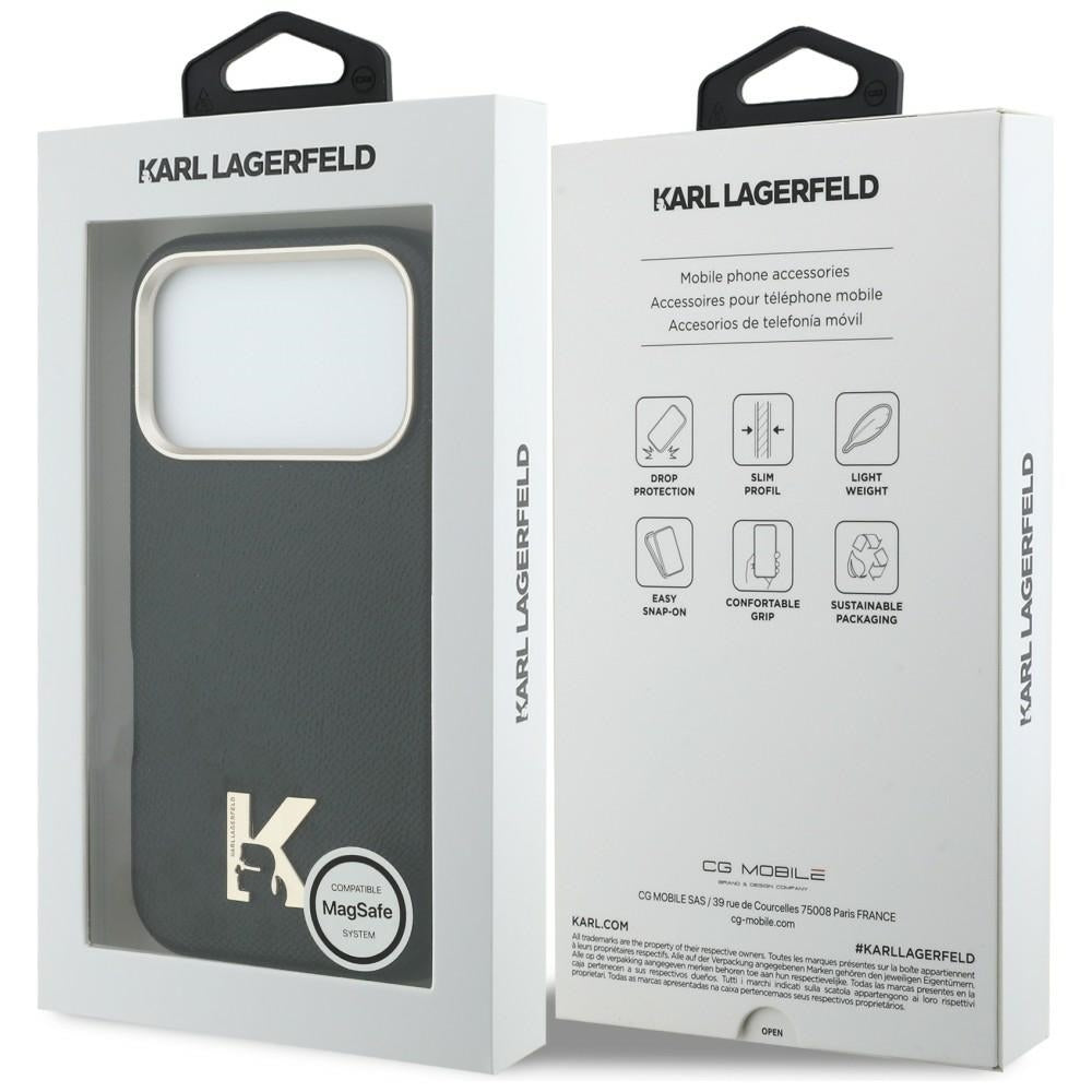 Karl Lagerfeld Karl Head Logo MagSafe Dėklas, skirtas iPhone 17 Pro - Black