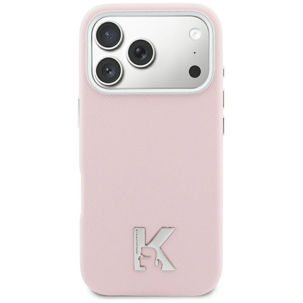Karl Lagerfeld Karl Head Logo MagSafe Dėklas, skirtas iPhone 17 - Pink