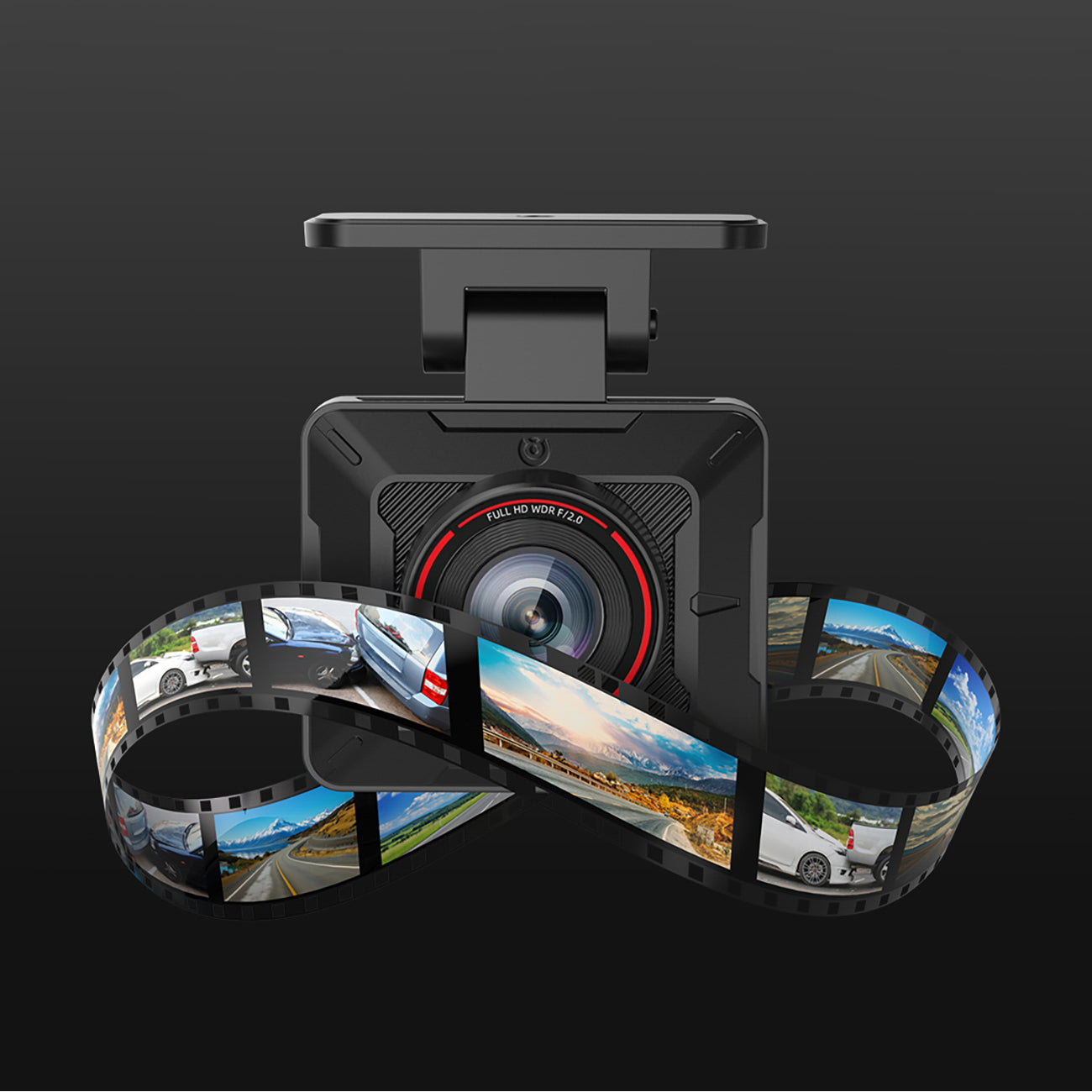 AKEEYO P1 automobilio kameros vaizdo įrašytuvas FullHD 30fps - juoda -- Cycling Accessories