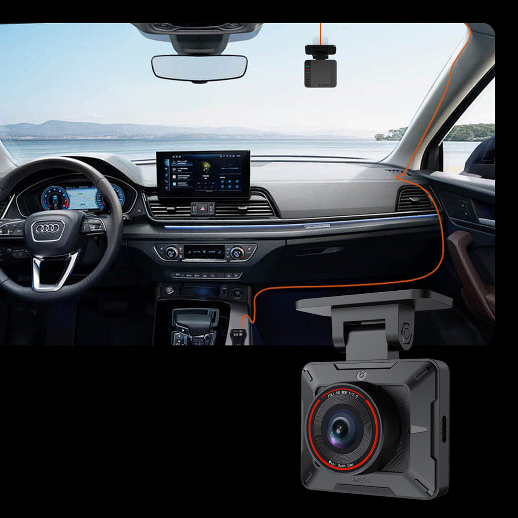 AKEEYO P1 automobilio kameros vaizdo įrašytuvas FullHD 30fps - juoda -- Cycling Accessories