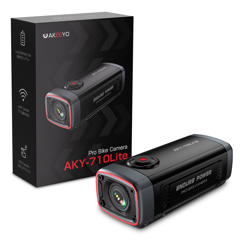 AKEEYO 710 Lite sporto kamera vaizdo įrašytuvas dviračio rankenai - juoda -- Cycling Accessories