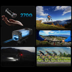 AKEEYO 710 Lite sporto kamera vaizdo įrašytuvas dviračio rankenai - juoda -- Cycling Accessories
