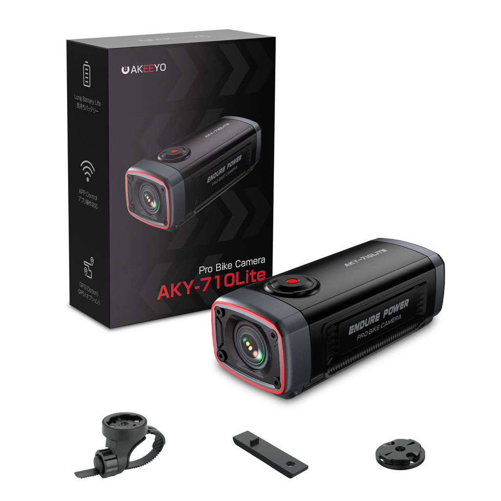 AKEEYO 710 Lite sporto kamera vaizdo įrašytuvas dviračio rankenai - juoda -- Cycling Accessories