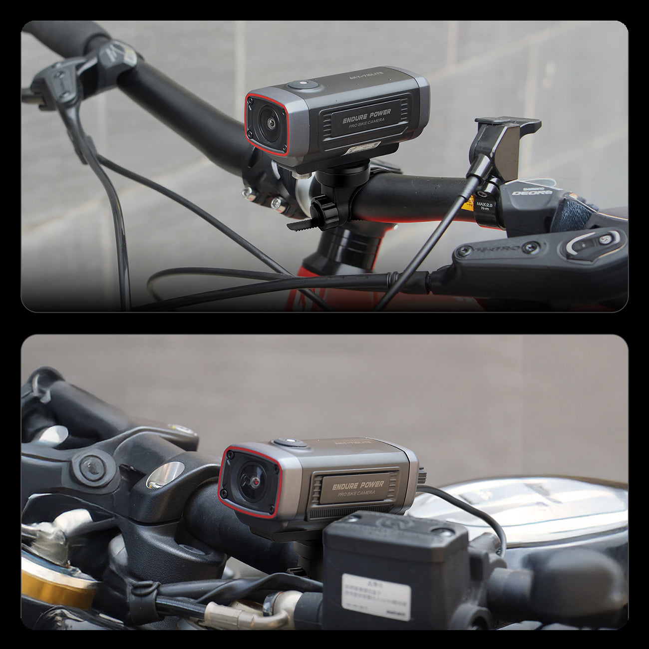 AKEEYO 710 Lite sporto kamera vaizdo įrašytuvas dviračio rankenai - juoda -- Cycling Accessories