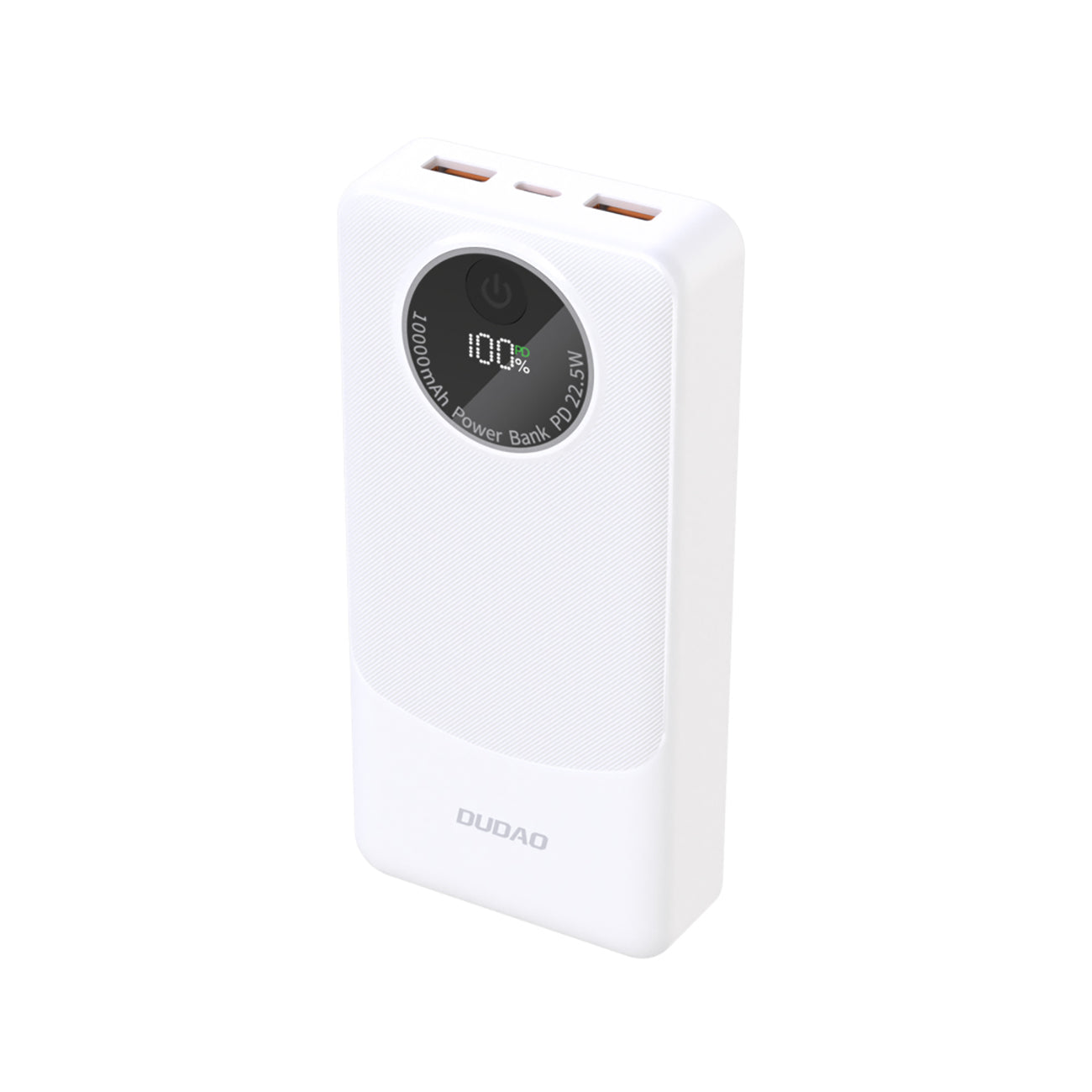 Dudao K12Pro Power Bank 22.5W PD 20000mAh USB-A, USB-C – Baltas -- Powerbanks