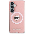 Karl Lagerfeld IML kartotinis Choupette MagSafe dėklas, skirtas Samsung Galaxy S26 - Pink