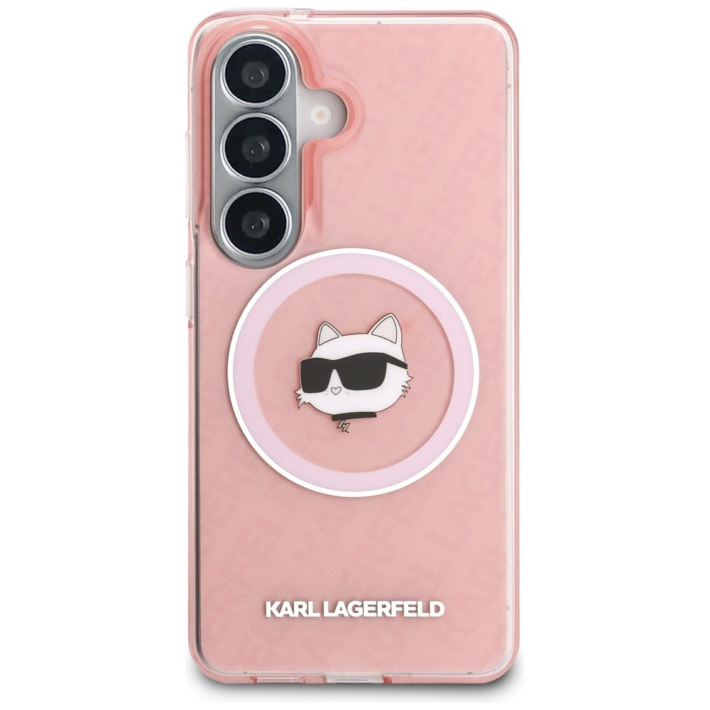 Karl Lagerfeld IML kartotinis Choupette MagSafe dėklas, skirtas Samsung Galaxy S26 - Pink