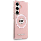 Karl Lagerfeld IML kartotinis Choupette MagSafe dėklas, skirtas Samsung Galaxy S26 - Pink