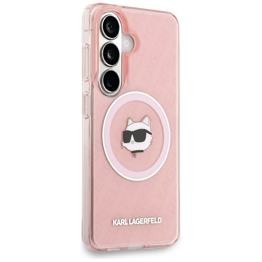 Karl Lagerfeld IML kartotinis Choupette MagSafe dėklas, skirtas Samsung Galaxy S26 - Pink