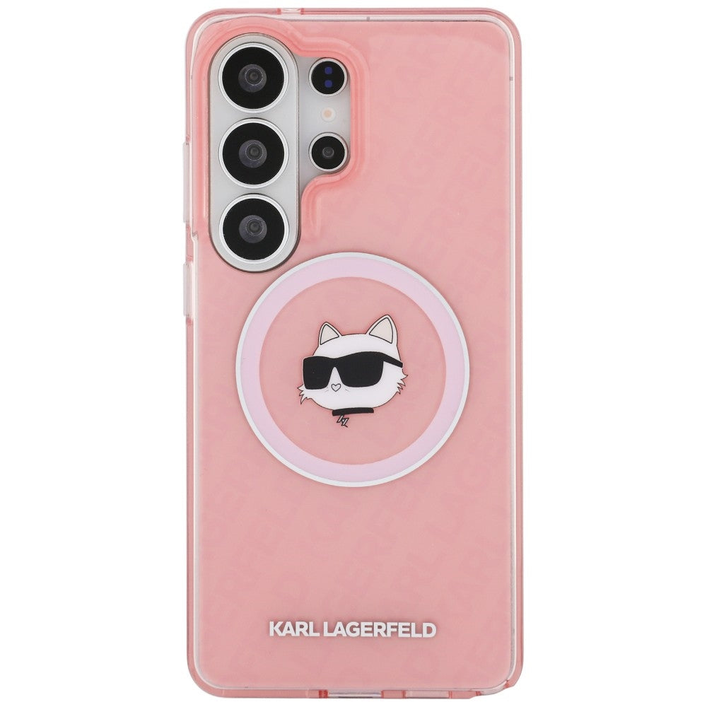 Karl Lagerfeld IML kartotinis Choupette MagSafe dėklas, skirtas Samsung Galaxy S26 Ultra - Pink