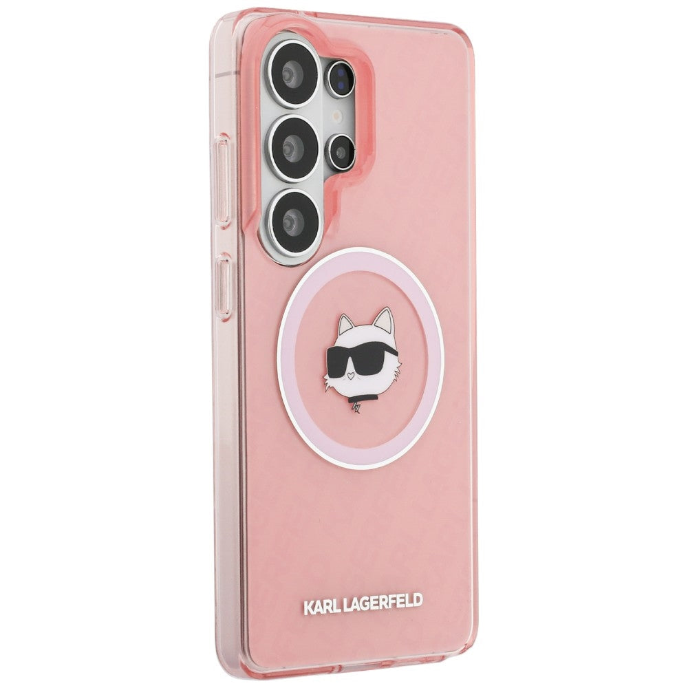 Karl Lagerfeld IML kartotinis Choupette MagSafe dėklas, skirtas Samsung Galaxy S26 Ultra - Pink