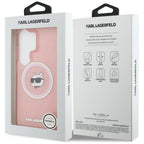 Karl Lagerfeld IML kartotinis Choupette MagSafe dėklas, skirtas Samsung Galaxy S26 Ultra - Pink