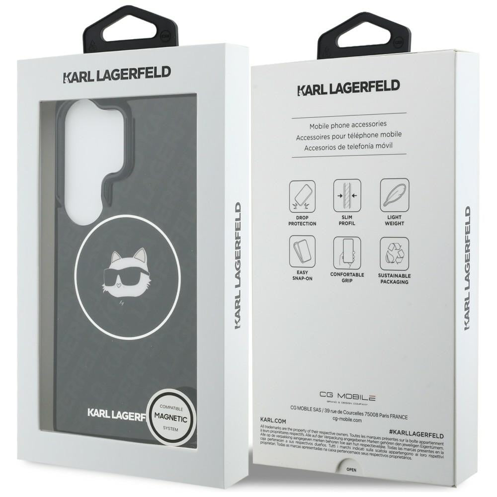 Karl Lagerfeld IML Repeated Choupette MagSafe dėklas Samsung Galaxy S26 Ultra - juodas -- Samsung Galaxy S26 Ultra