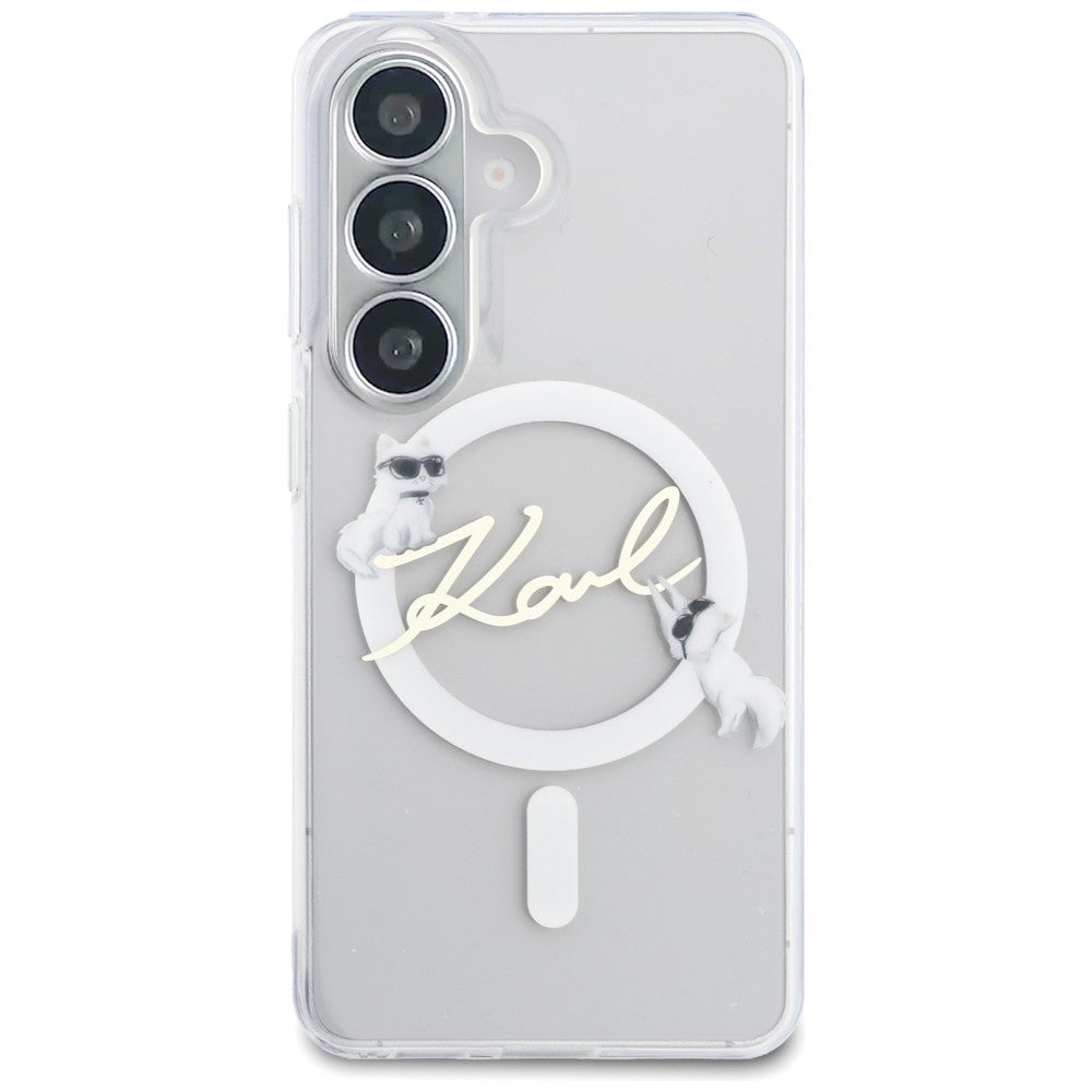 Karl Lagerfeld IML KC Script MagSafe Case skirtas Samsung Galaxy S26 – Skaidrus -- Samsung Galaxy S26