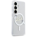 Karl Lagerfeld IML KC Script MagSafe Case skirtas Samsung Galaxy S26 – Skaidrus -- Samsung Galaxy S26