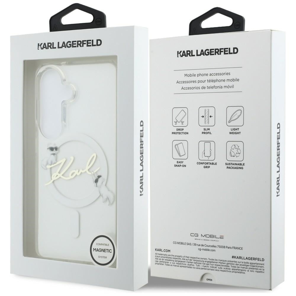 Karl Lagerfeld IML KC Script MagSafe Case skirtas Samsung Galaxy S26 – Skaidrus -- Samsung Galaxy S26