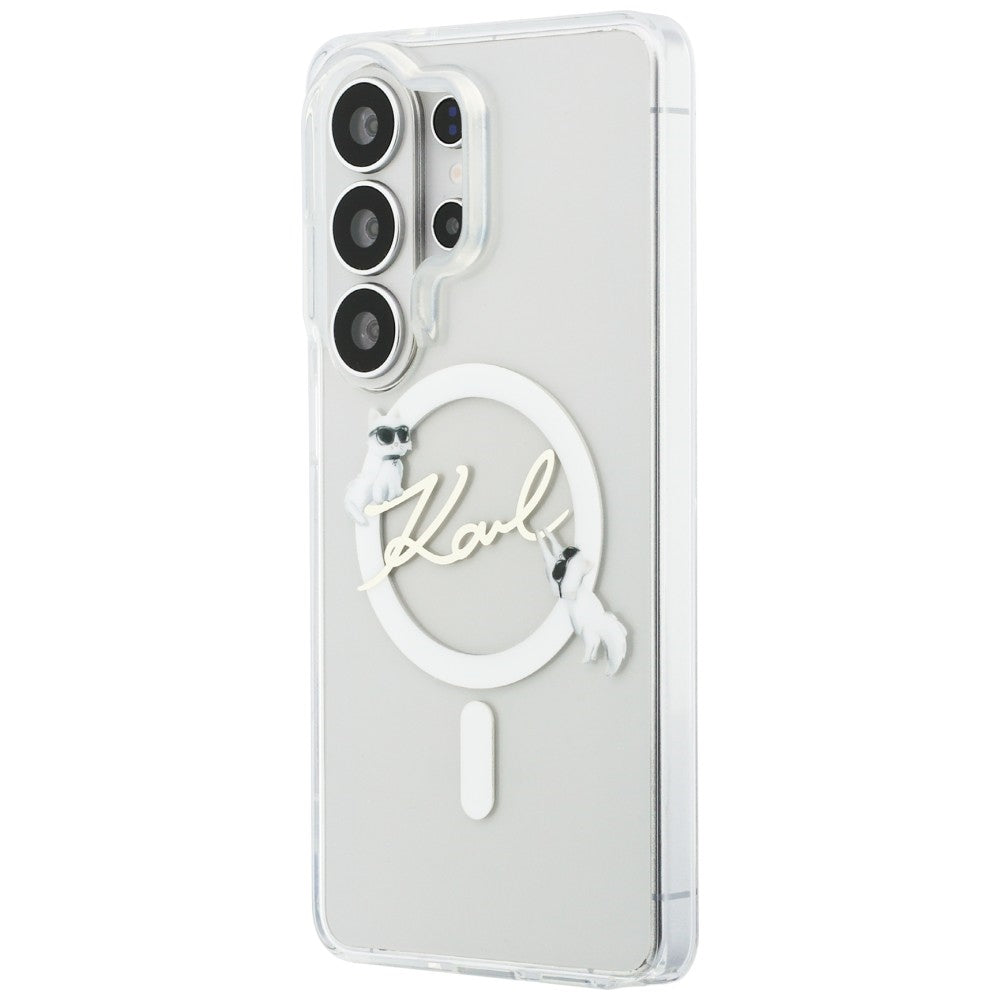 Karl Lagerfeld IML KC Script MagSafe dėklas skirtas Samsung Galaxy S26 Ultra - Skaidrus -- Samsung Galaxy S26 Ultra