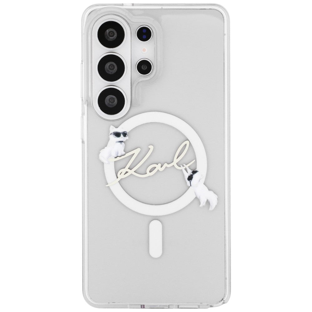 Karl Lagerfeld IML KC Script MagSafe dėklas skirtas Samsung Galaxy S26 Ultra - Skaidrus -- Samsung Galaxy S26 Ultra