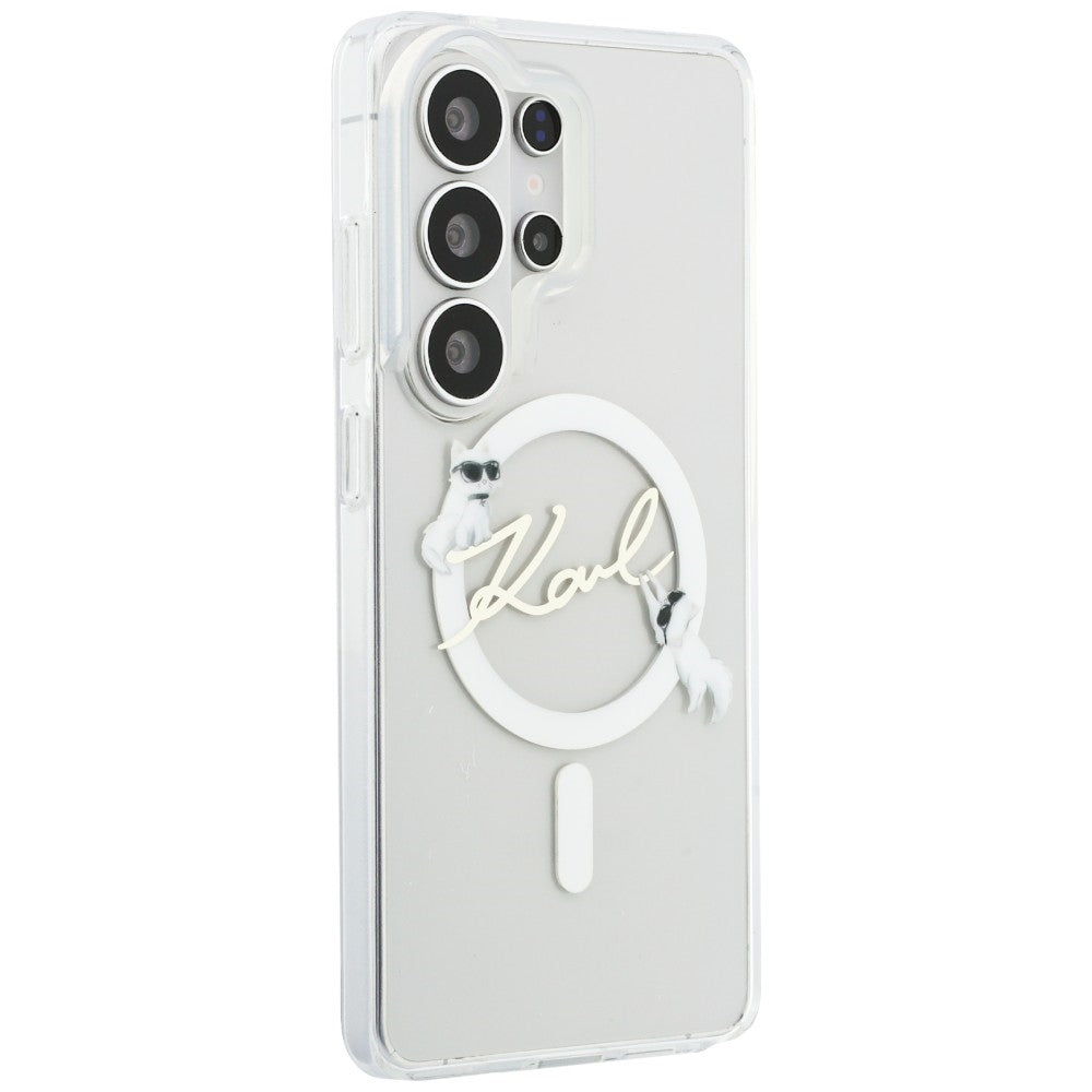 Karl Lagerfeld IML KC Script MagSafe dėklas skirtas Samsung Galaxy S26 Ultra - Skaidrus -- Samsung Galaxy S26 Ultra