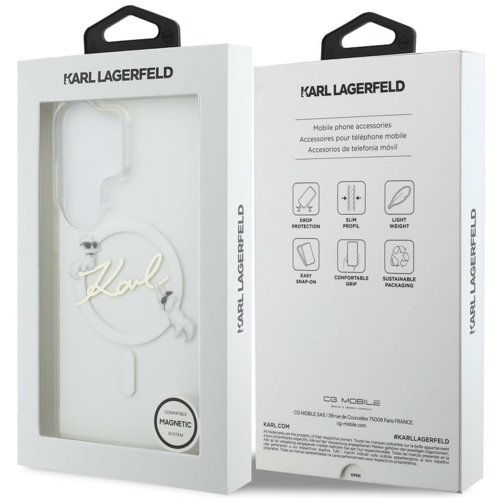 Karl Lagerfeld IML KC Script MagSafe dėklas skirtas Samsung Galaxy S26 Ultra - Skaidrus -- Samsung Galaxy S26 Ultra